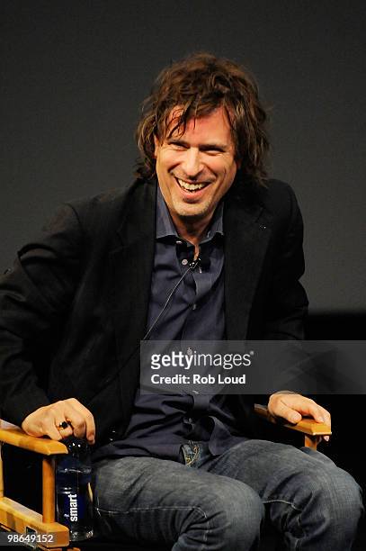 Writer/director Brett Morgen speaks at the panel and screening of "Beyond Playing The Field" during the 2010 Tribeca Film Festival at the School of...