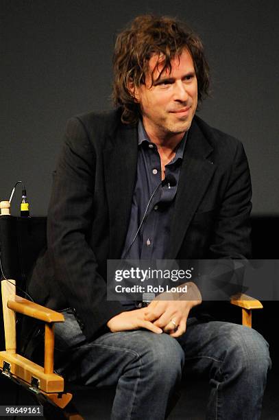 Writer/director Brett Morgen speaks at the panel and screening of "Beyond Playing The Field" during the 2010 Tribeca Film Festival at the School of...