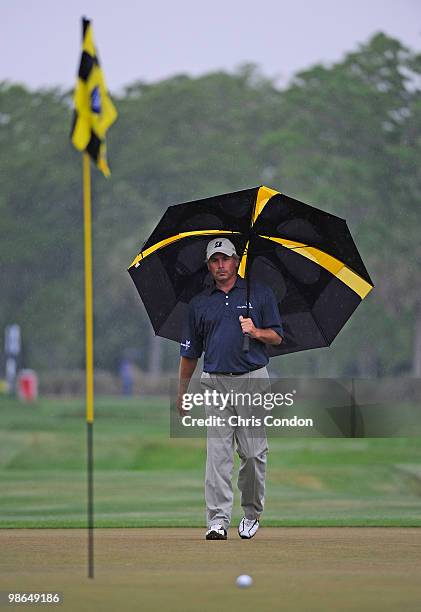 Fred Couples walks to the 3rd green during the second round of the Legends Division at the Liberty Mutual Legends of Golf at The Westin Savannah...
