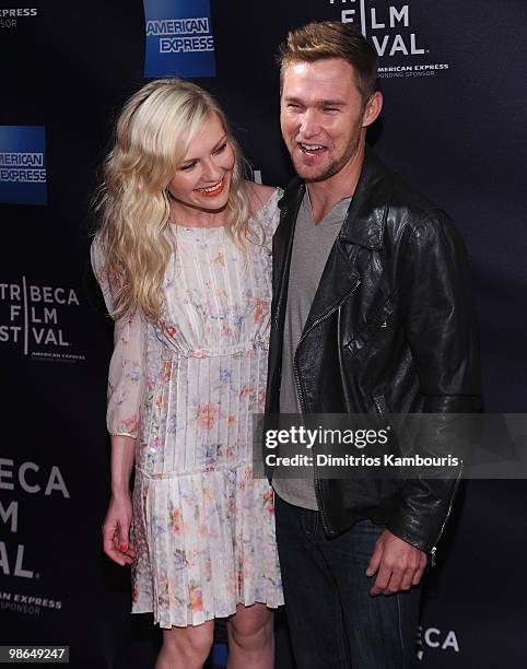 Kirsten Dunst and Brian Geraghty attend the "Between The Lines" premiere during the 9th Annual Tribeca Film Festival at the Village East Cinema on...