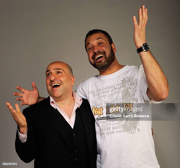 Comedian Omid Djalili and director Ahmed Ahmed from the film "Just like us" attend the Tribeca Film Festival 2010 portrait studio at the FilmMaker...