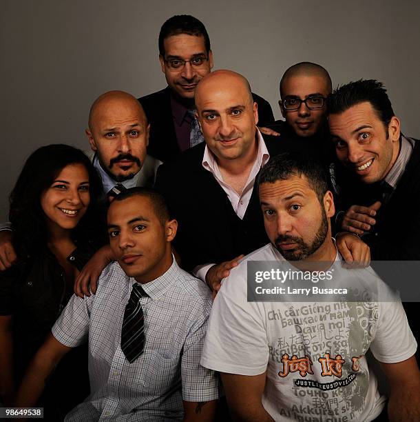 Erik Griffin Maria Shehata, Maz Jobrani, Omid Djalili, Sebastian Maniscalco Eman Morgan and Ahmed Ahmed from the film "Just like us" attend the...