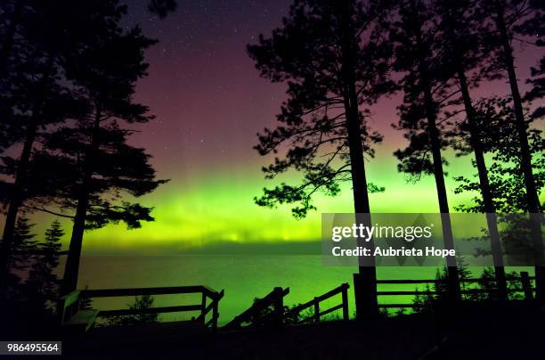 northern lights miners beach by aubrieta v hope - aubrieta stock pictures, royalty-free photos & images