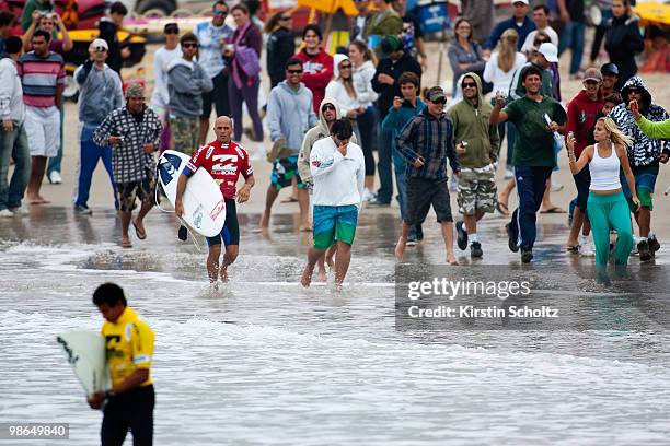 Kelly Slater of the United States of America during day one of the 2010 Santa Catarina Pro on April 24, 2010 in Santa Catarina, Mexico.