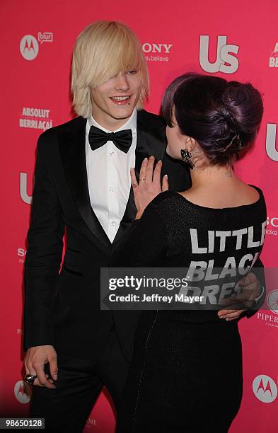 Singer Kelly Osbourne and Luke Worrall attend the Us Weekly Hot Hollywood Style Issue Event at Drai's Hollywood on April 22, 2010 in Hollywood,...