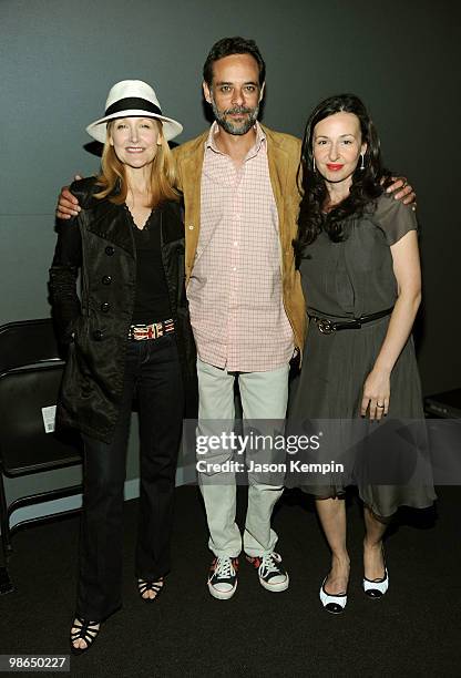 Actress Patricia Clarkson, actor Alexander Siddig and writer/director Ruba Nadda attend Meet The Filmmaker: "Cairo Time" presented by Apple Store...