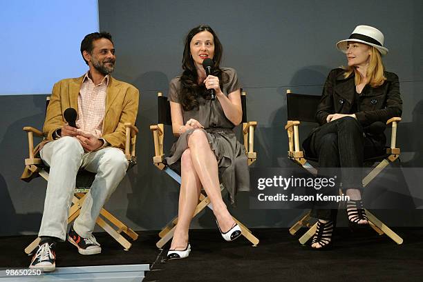 Actor Alexander Siddig, writer/director Ruba Nadda and actress Patricia Clarkson speak at Meet The Filmmaker: "Cairo Time" presented by Apple Store...