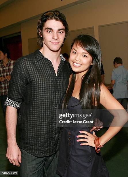 Actors RJ Mitte and Nikki Soohoo attends the SAG Young Performers Indoor Carnival & Launch of Young Performers Website at the Screen Actors Guild...