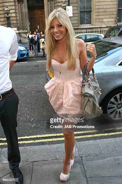 Mollie King attends the Audi sponsored Cinderella Ballet at The Royal Opera House on April 24, 2010 in London, England.
