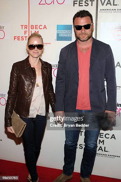 Actors Naomi Watts and Liev Schreiber attend the premiere of "Every Day" during the 2010 Tribeca Film Festival at the Tribeca Performing Arts Center...