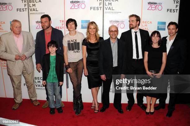 Actors Brian Dennehy, Liev Schreiber, Skyler Fortgang, Ezra Miller, Helen Hunt, director Richard Levine, actor David Harbour, producer Miranda Bailey...