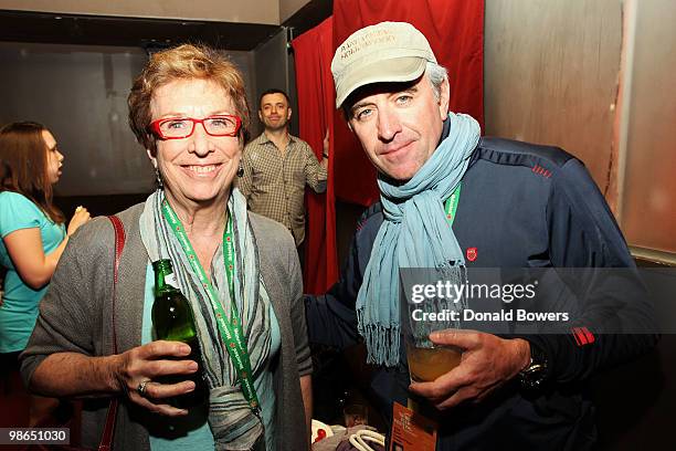 Dr. Suzanne Corkin and Chris Burn attend the "Memento" Reception during the 2010 Tribeca Film Festival at the Star Lounge on April 24, 2010 in New...