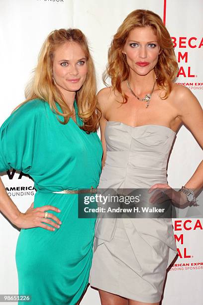 Actors Rachel Blanchard and Tricia Helfer attend the premiere of "Open House" during the 2010 Tribeca Film Festival at the Clearview Chelsea Cinemas...