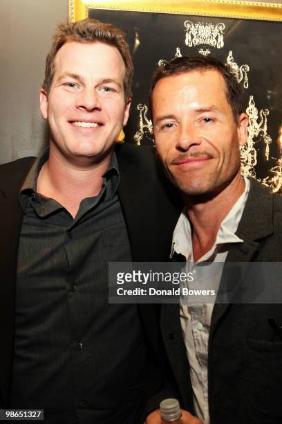 Writer Jonathan Nolan and actor Guy Pearce attend the "Memento" Reception during the 2010 Tribeca Film Festival at the Star Lounge on April 24, 2010...