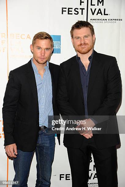 Actor Brian Geraghty and director Andrew Paquin attend the premiere of "Open House" during the 2010 Tribeca Film Festival at the Clearview Chelsea...