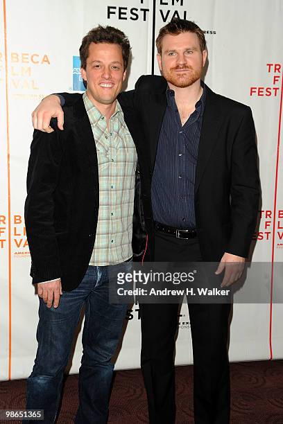 Composer Nathan Barr and director Andrew Paquin attend the premiere of "Open House" during the 2010 Tribeca Film Festival at the Clearview Chelsea...