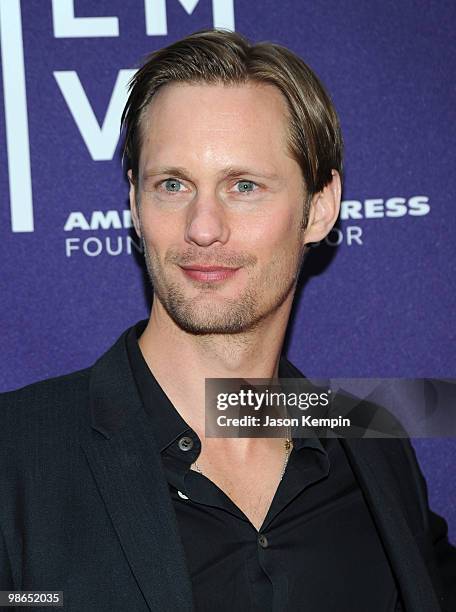 Actor Alexander Skarsgård attends the premiere of "Metropia" during the 2010 Tribeca Film Festival at Village East Cinema on April 24, 2010 in New...