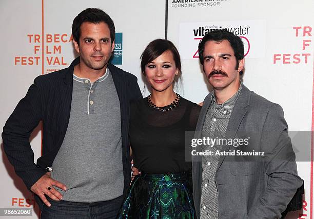 Actors Ivan Martin, Rashida Jones and Chris Messina attend the premiere of "Monogamy" during the 2010 Tribeca Film Festival at the Tribeca Performing...