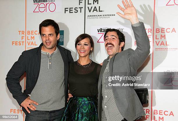 Actors Ivan Martin, Rashida Jones and Chris Messina attend the premiere of "Monogamy" during the 2010 Tribeca Film Festival at the Tribeca Performing...