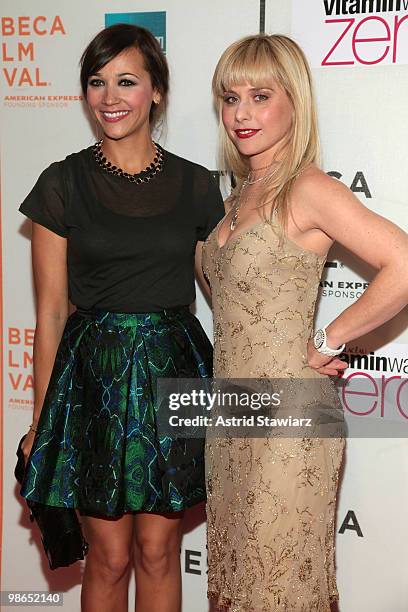 Actresses Rashida Jones and Meital Dohan attends the premiere of "Monogamy" during the 2010 Tribeca Film Festival at the Tribeca Performing Arts...
