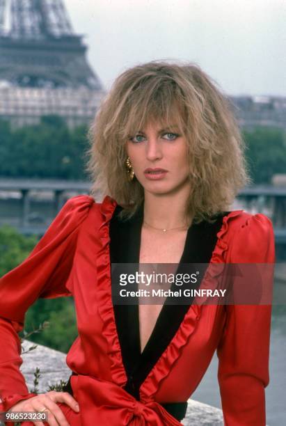 Actrice italienne Dalila Di Lazzaro à Paris en juillet 1980, France.