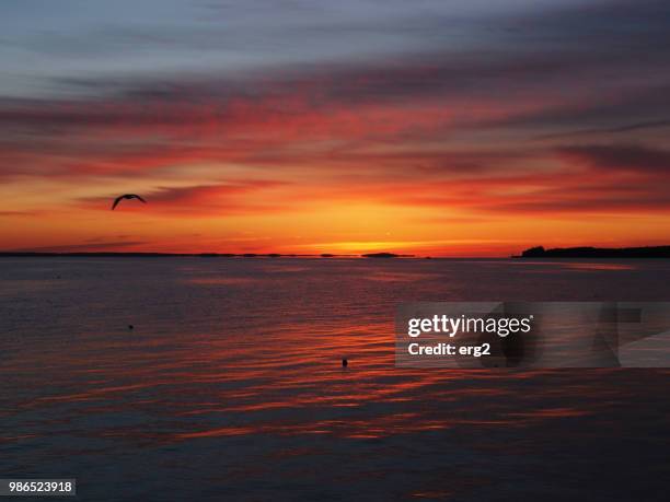 vinalhaven sunrise - vinalhaven stock-fotos und bilder