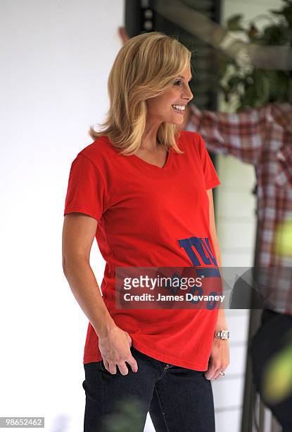 Elisabeth Hasselbeck models Reebok's new maternity line for the NFL on June 22, 2009 at a private residence in West Orange, New Jersey.