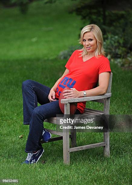 Elisabeth Hasselbeck models Reebok's new maternity line for the NFL on June 22, 2009 at a private residence in West Orange, New Jersey.