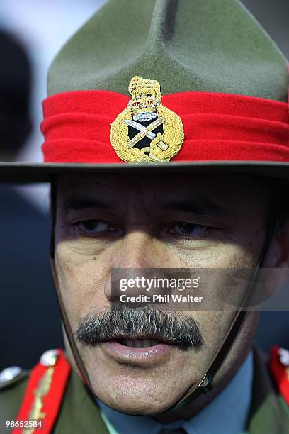 Lieutenant General Jerry Mateparae speaks following the ANZAC Day Dawn Service at ANZAC Cove on April 25, 2010 in Gallipoli, Turkey. Today...