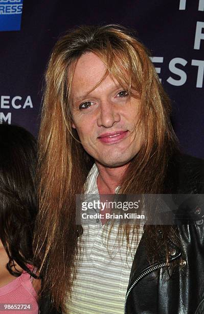 Sebastian Bach attends the "RUSH: Beyond The Lighted Stage" premiere during the 9th Annual Tribeca Film Festival at the School of Visual Arts Theater...
