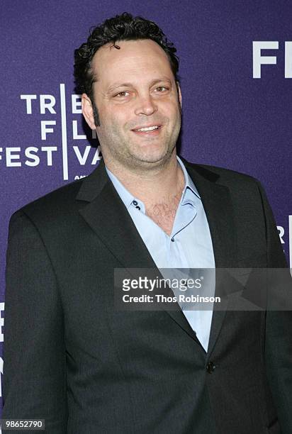 Actor Vince Vaughn attends Doha Tribeca Film Festival Premiere: "Just Like Us" at Village East Cinema on April 24, 2010 in New York City.