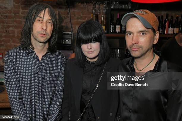 Bobby Gillespie, Ellie Grace Cumming and Alister Mackie attend London dinner to celebrate the Persol SS/18 Good Point, Well Made Live Series hosted...