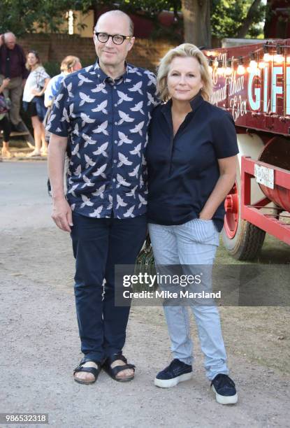 Adrian Edmondson and Jennifer Saunders attend Giffords Circus 'My Beautiful Circus' UK Premiere at Chiswick House & Gardens on June 28, 2018 in...