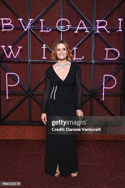 Isabella Ferrari attends BVLGARI Dinner & Party at Stadio dei Marmi on June 28, 2018 in Rome, Italy.