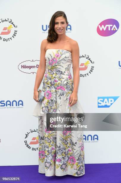 Johanna Konta attends the WTA's 'Tennis On The Thames' evening reception at Bernie Spain Gardens South Bank on June 28, 2018 in London, England.