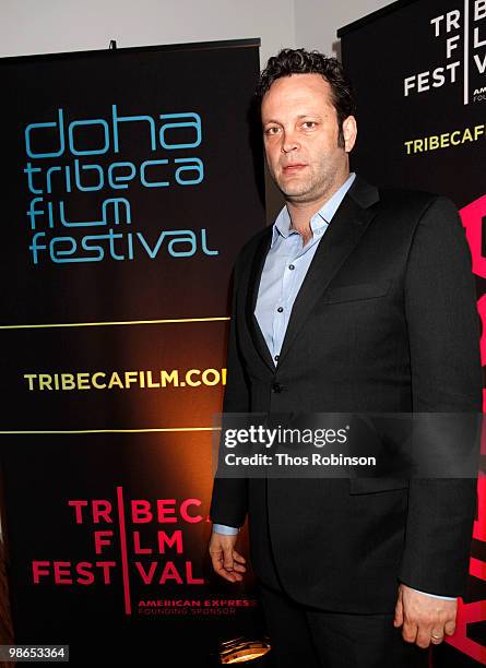 Vince Vaughn attends Doha Tribeca Film Festival Presents "Just Like Us Comedy Night" at Twelve21 on April 24, 2010 in New York City.