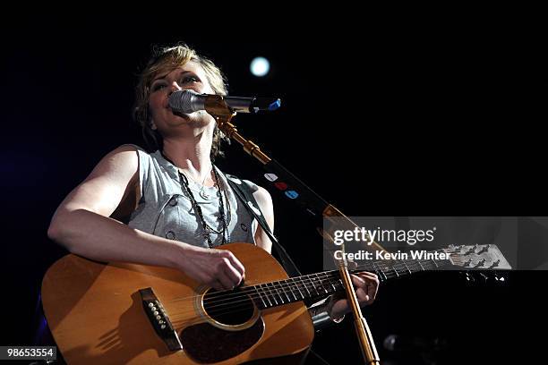 Musician Keith Urban performs during day 1 of Stagecoach: California's Country Music Festival 2010 held at The Empire Polo Club on April 24, 2010 in...