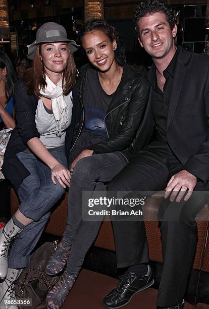 Lauren Anderson, Jennifer Alba, and Jared Cohen attend the "Straight Outta L.A." premiere after party during the 9th Annual Tribeca Film Festival at...