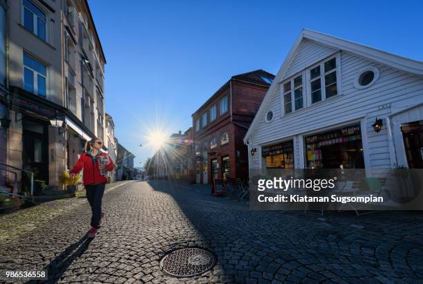 marken street - austvagoy stock pictures, royalty-free photos & images