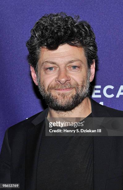 Actor Andy Serkis attends the "Sex & Drugs & Rock & Roll" premiere during the 9th Annual Tribeca Film Festival at the Village East Cinema on April...
