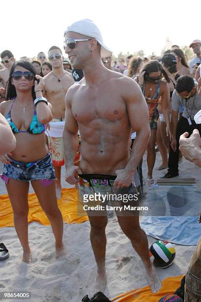 Mike the "Situatuation" Sorrentino is seen on April 24, 2010 in Miami Beach, Florida.