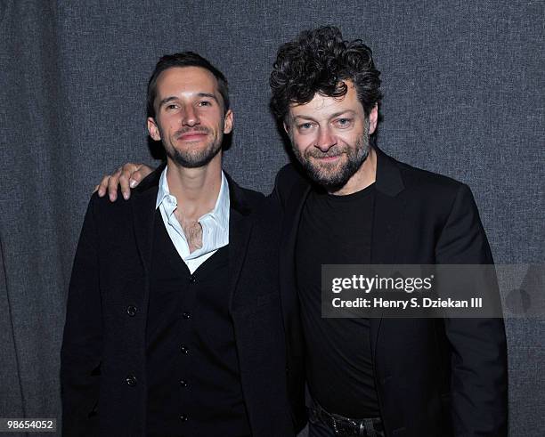 Director Mat Whitecross and actor Andy Serkis attend the "Sex & Drugs & Rock & Roll" premiere after party during the 9th Annual Tribeca Film Festival...