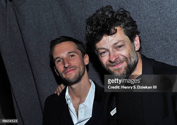 Director Mat Whitecross and actor Andy Serkis attend the "Sex & Drugs & Rock & Roll" premiere after party during the 9th Annual Tribeca Film Festival...