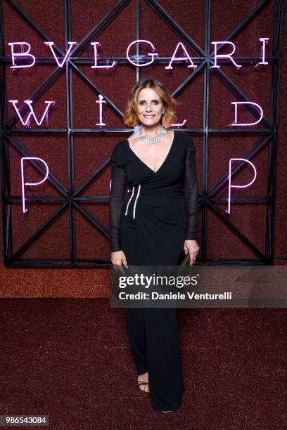 Isabella Ferrari attends BVLGARI Dinner & Party at Stadio dei Marmi on June 28, 2018 in Rome, Italy.