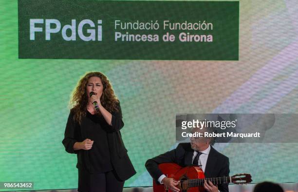 Estrella Morente attends the Premios Fundacion Princesa de Girona on June 28, 2018 in Girona, Spain.