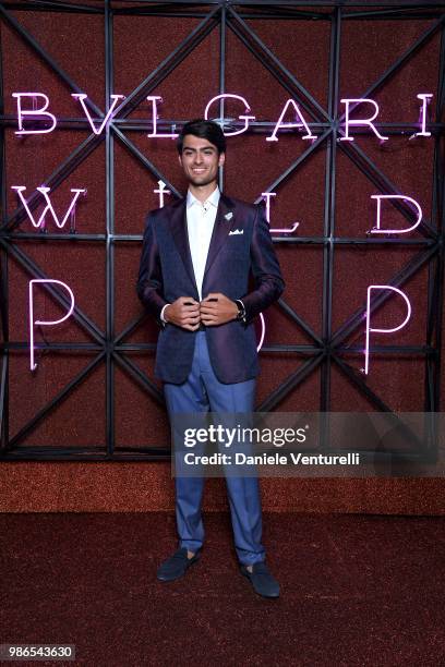 Matteo Bocelli attends BVLGARI Dinner & Party at Stadio dei Marmi on June 28, 2018 in Rome, Italy.