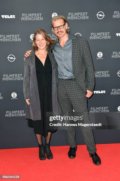 Goetz Otto and his wife Sabine Otto during the opening night of the Munich Film Festival 2018 at Mathaeser Filmpalast on June 28, 2018 in Munich,...