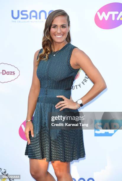 Monica Puig attends the WTA's 'Tennis On The Thames' evening reception at Bernie Spain Gardens South Bank on June 28, 2018 in London, England.