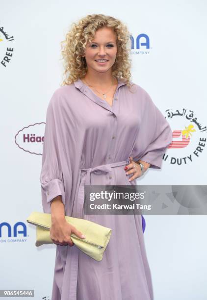Katerina Siniakova attends the WTA's 'Tennis On The Thames' evening reception at Bernie Spain Gardens South Bank on June 28, 2018 in London, England.