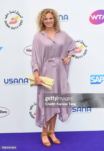 Katerina Siniakova attends the WTA's 'Tennis On The Thames' evening reception at Bernie Spain Gardens South Bank on June 28, 2018 in London, England.